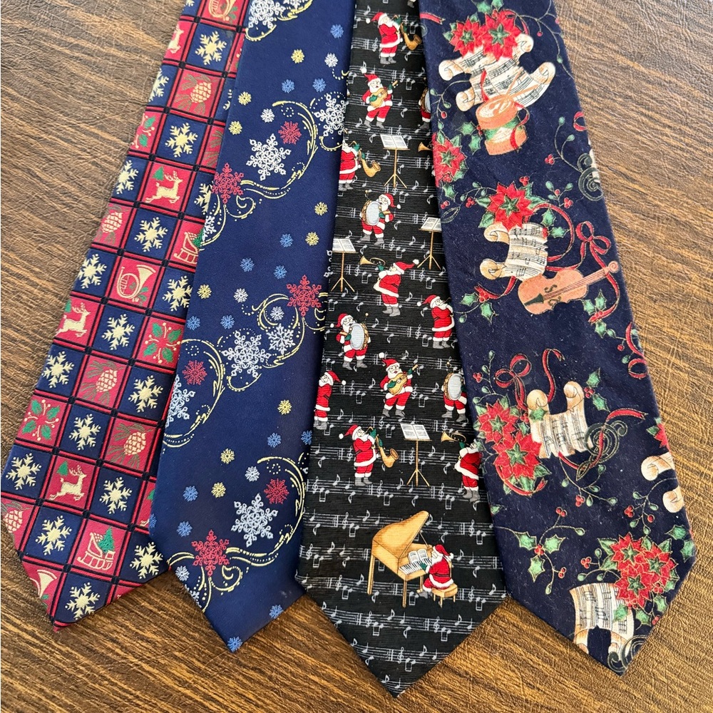 Four winter holiday ties